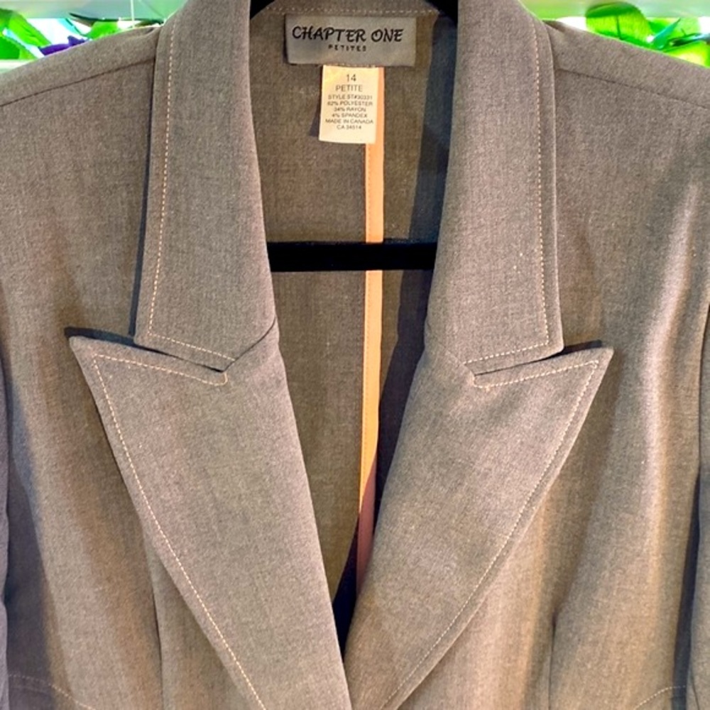 Chapter One gray jacket with stretch - Picture 2 of 6